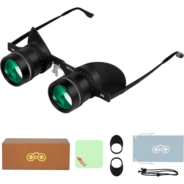 BIJIA 3X Opera Binocular Glasses,Hands-Free Lazy Glasses Binoculars Lightweight for Fishing,Bird Watching,Tv,Sports,Concerts,Theater,and Sightseeing,for Adults Men Women(Upgraded HD Green Film)
