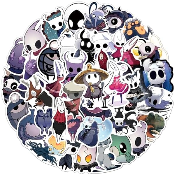 50Pcs Hollow Knight Stickers for Kids - Cartoon Game Stickers Cute Gifts for Girls Boys - Waterproof Vinyl Sticker for Kids Waterbottle Laptop Guitar Classroom Prizes for Elementary Students