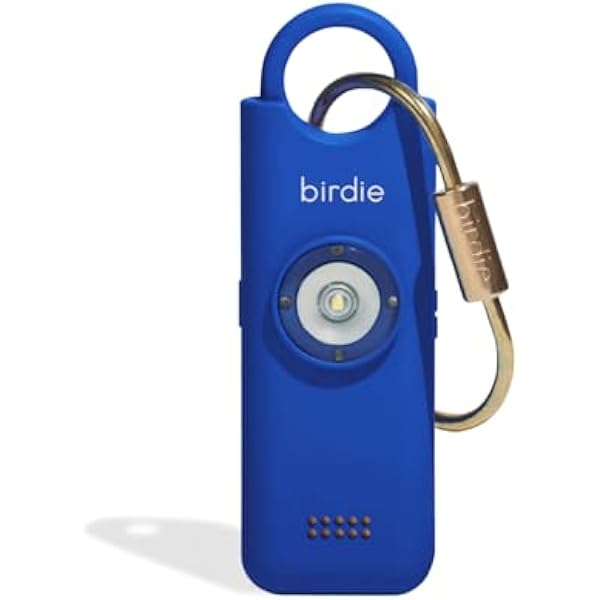 She’s Birdie–The Original Personal Safety Alarm for Women by Women–Loud Siren, Strobe Light and Key Chain in a Variety of Colors (Indigo Blue)