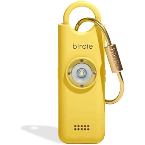 She’s Birdie–The Original Personal Safety Alarm for Women by Women–Loud Siren, Strobe Light and Key Chain in a Variety of Colors (Lemon Yellow)