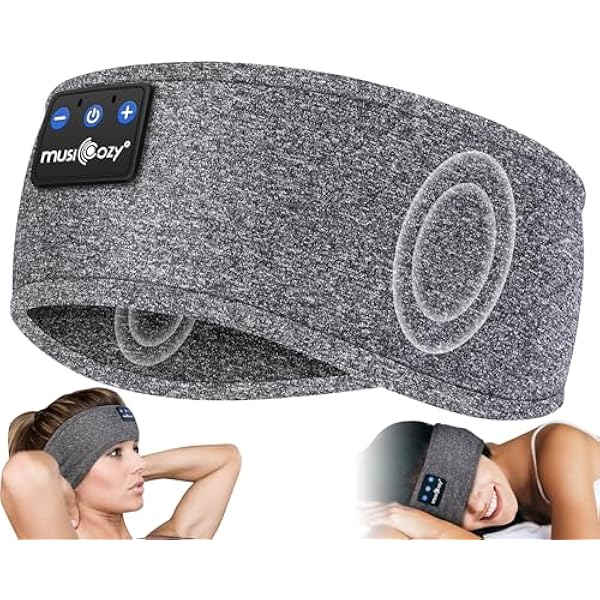 MUSICOZY Sleep Headphones Bluetooth Headband, 14 Hours Playtime, Sports Sweat Resistant with Hi-Fi Stereo for Workout Running