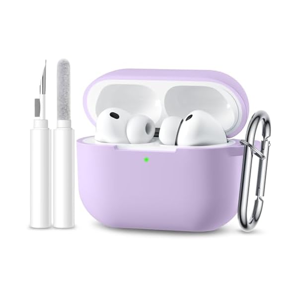 for AirPods Pro 3 Case Cover(2025),Soft Silicone Full Protective Case for AirPods Pro 3 Case with Keychain & Cleaner Kit,Compatible with Apple Airpods Pro 3rd for Women,Men，Front LED Visible