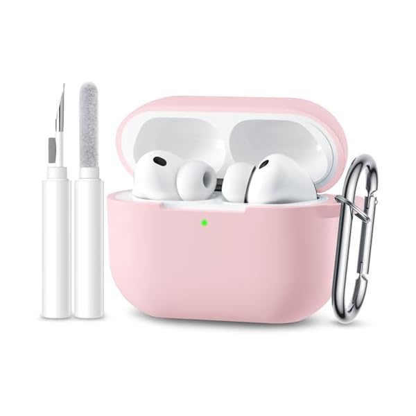 for AirPods Pro 3 Case Cover(2025),Soft Silicone Full Protective Case for AirPods Pro 3 Case with Keychain & Cleaner Kit,Compatible with Apple Airpods Pro 3rd for Women,Men，Front LED Visible