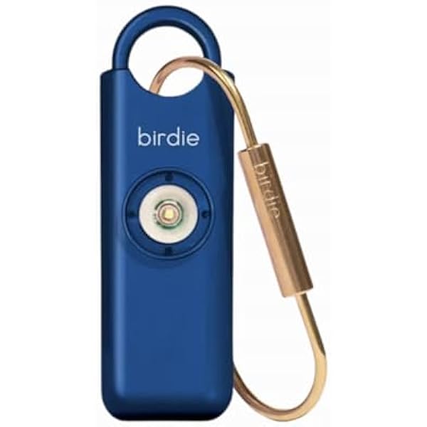 She’s Birdie–The Original Personal Safety Alarm for Women by Women–Loud Siren, Strobe Light and Key Chain in a Variety of Colors (Metallic Indigo)