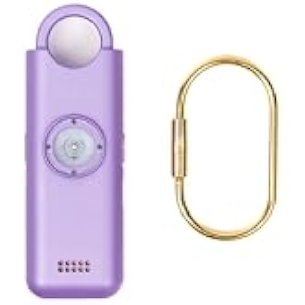 She’s Birdie–The Original Personal Safety Alarm for Women by Women–Loud Siren, Strobe Light and Key Chain in a Variety of Colors (Metallic Lavender Purple)