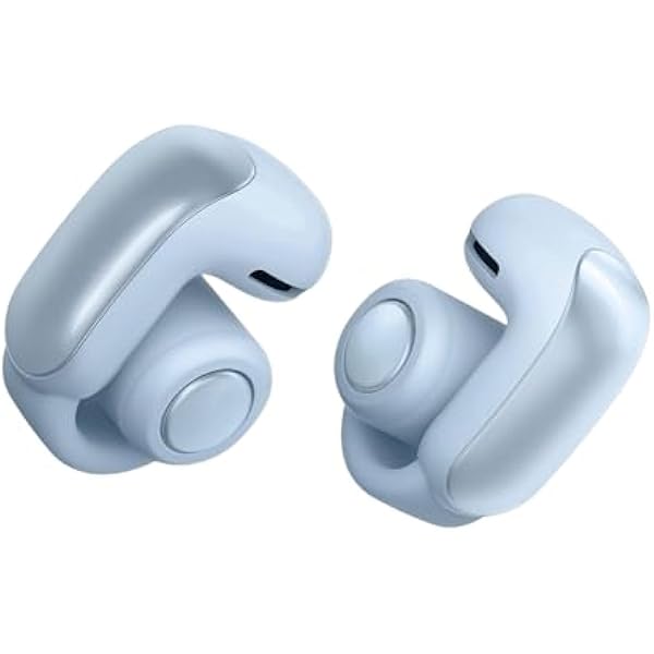 Bose Ultra Open Earbuds - Bluetooth Open Ear Earbuds with OpenAudio for Awareness, Clip-On Design for Comfort, Water Resistant, Up to 48 Hrs of Playtime, Moonstone Blue - Limited Edition Color