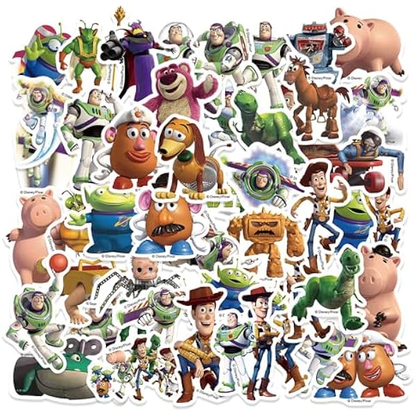 50pcs Popular Classic Story Stickers for Kids, Children's Cartoon Sticker for Water Bottle,Laptop,Waterproof Vinyl Decals for Teens Girls Boys Party Supply Favor Decor(Multicolor-C)