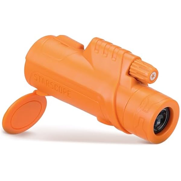 Starscope 10x42 Monocular for Adults - High Power HD Mini Telescope Monoculars Birdwatching Hunting Hiking Wildlife Viewing | BAK4 Prism Scope, FMC Lens, Wide Field of View (Orange)