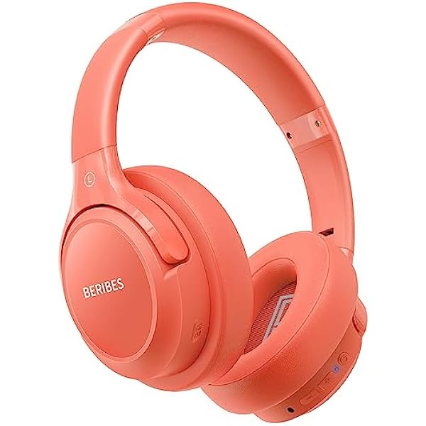 BERIBES Bluetooth Headphones Over Ear, 65H Playtime and 6 EQ Music Modes Wireless Headphones with Microphone, HiFi Stereo Foldable Lightweight Headsets, Deep Bass for Home Office Cellphone PC Ect.