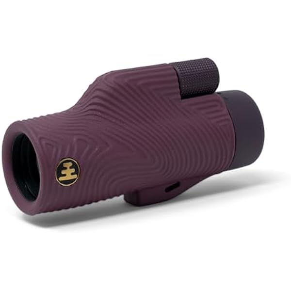 Nocs Provisions Field Tube 10x32 Waterproof Monocular, 10X Magnification Telescope, Bak4 Prism, Wide Field of View for Bird Watching, Backpacking & Wildlife Viewing - Oxblood Maroon