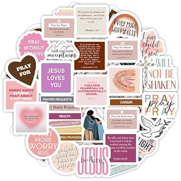 BulbaCraft Prayer Board Stickers - Prayer Board Supplies Kit for Women, Christian Decals, Faith and Bible Stickers, Gifts for Women & Men