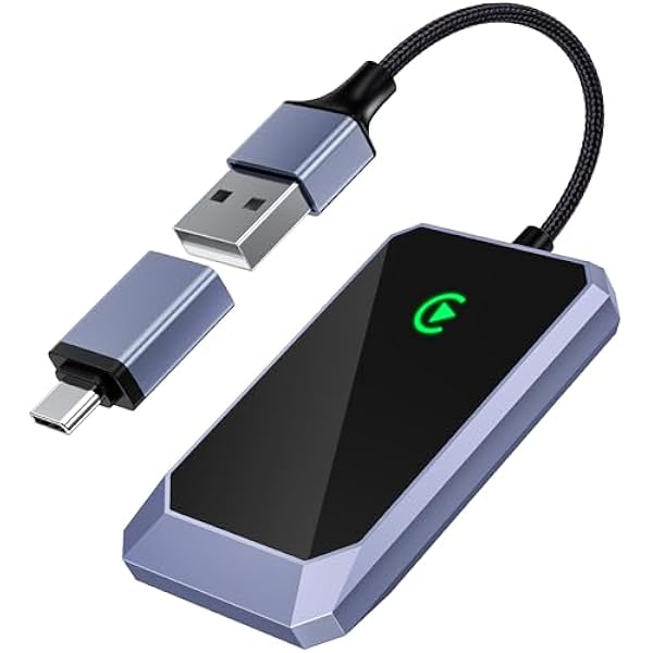 Wireless CarPlay Adapter for Apple iPhone, Convert Wired CarPlay to Wireless, Plug-and-Play, Stable Connection Compatible with OEM Wired CarPlay Vehicles & iOS 10+