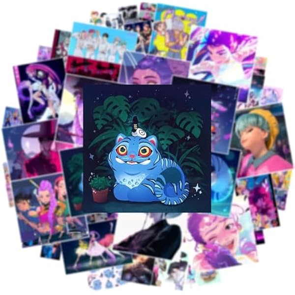 50PCS Huntrix Saja Boys Sticker Derpy Sussy Cartoon Stickers Waterproof Vinyl Decals Laptop Toy Kid Gifts (Rectangle)