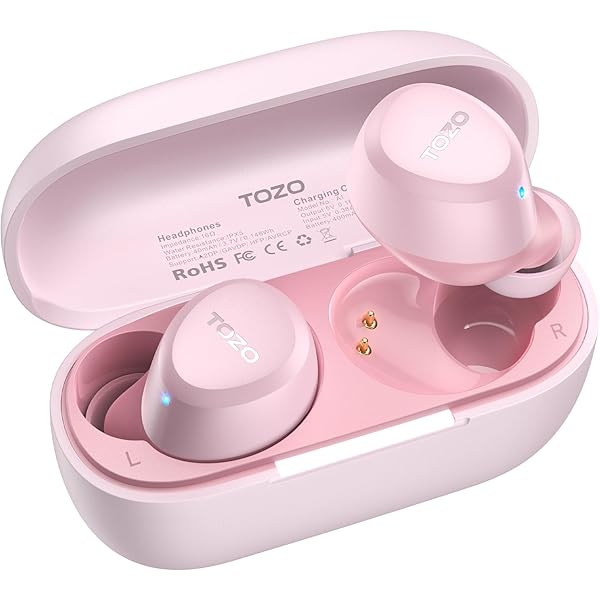 TOZO A1 Wireless Earbuds Bluetooth 5.3 Light Weight in Ear IPX5 Waterproof Headphones 2 Mic for AI Calls, Immersive Premium Sound Bass Headset with Charging Case, 32 Presets EQ Customization via App