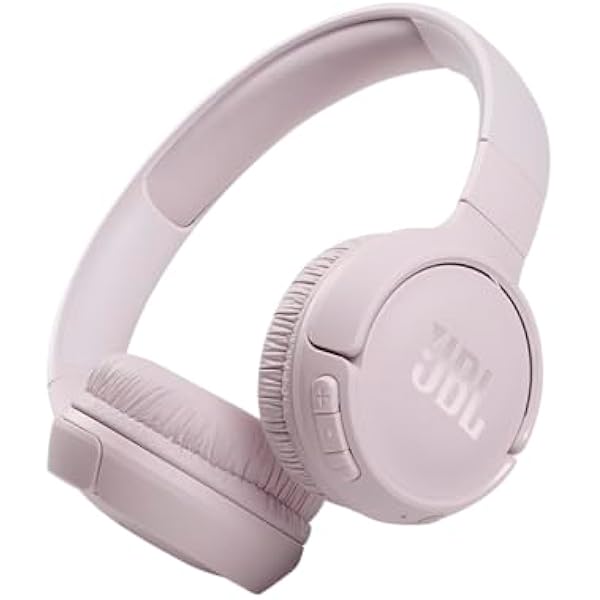 JBL Tune 510BT - Bluetooth headphones with up to 40 hours battery, microphone for call, foldable and comfortable, Android and iOs compatible (Rose)