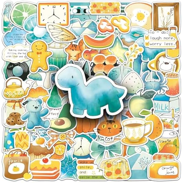 100pcs Aesthetic Stickers for Girl, Cute Vsco Waterproof Vinyl Decal for Kids Student Teen Adult Water Bottle Laptop Phone Computer Skateboard Luggage Notebook