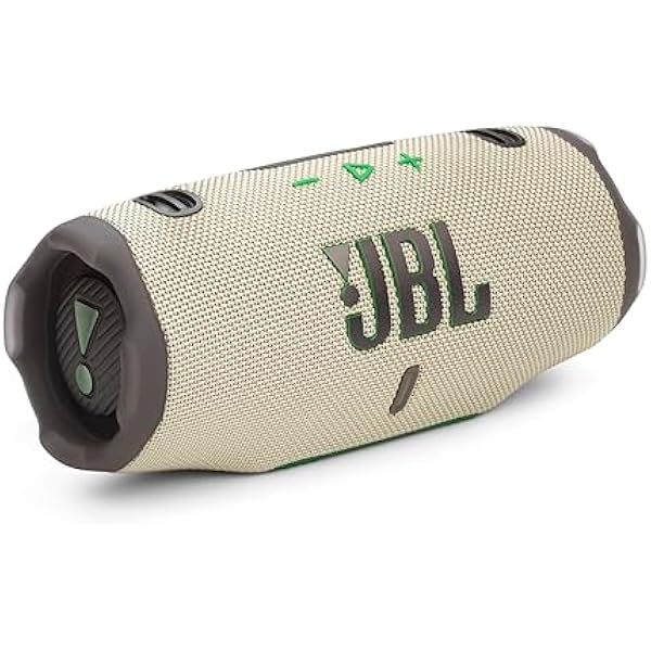 JBL Charge 6 - Portable Waterproof & Drop-Proof Bluetooth Speaker, Bold Pro Sound with AI Sound Boost, 28Hrs of Playtime, Built-in powerbank & Comes with a Sturdy/Removable Carrying Strap (Sand)