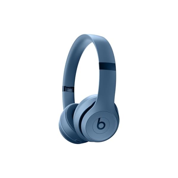 Beats Solo 4 - Wireless On-Ear Bluetooth Headphones, Up to 50-Hour Battery Life, Ultra-Lightweight Comfort, Powerful and Balanced Sound, Apple & Android Compatible - Slate Blue