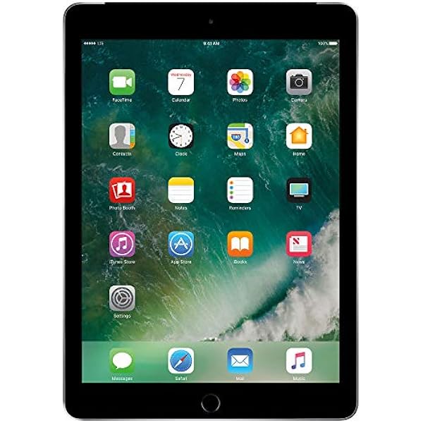 Apple iPad with WiFi + Cellular, 128GB, Space Gray (2017 Model) (Renewed)