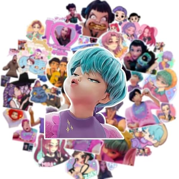 50PCS Saja Boys Sticker Derpy Sussy Cartoon Stickers Waterproof Vinyl Decals Laptop Toy Kid Gifts (Special-Shaped)