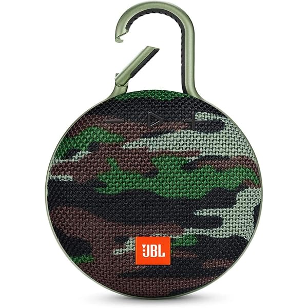 JBL Clip 3, Camouflage - Waterproof, Durable & Portable Bluetooth Speaker - Up to 10 Hours of Play - Includes Noise-Cancelling Speakerphone & Wireless Streaming