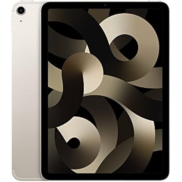 Apple iPad Air 10.9-inch, Wi-Fi + Cellular, 64GB - Starlight (5th Generation) (Renewed)