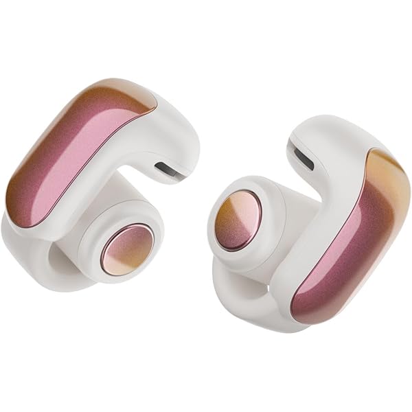 Bose Ultra Open Earbuds - Bluetooth Open Ear Earbuds with OpenAudio for Awareness, Clip-On Design for Comfort, Water Resistant, Up to 48 Hrs of Playtime, Sunset Iridescent - Limited Edition Color