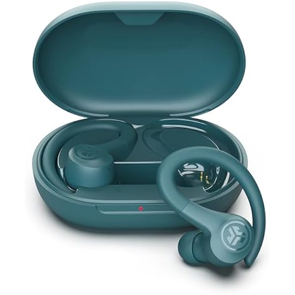 JLab Go Sport+ Wireless Workout Earbuds Featuring C3 Clear Calling, Secure Earhook Sport Design, 35+ Hour Bluetooth Playtime, and 3 EQ Sound Settings (Teal)