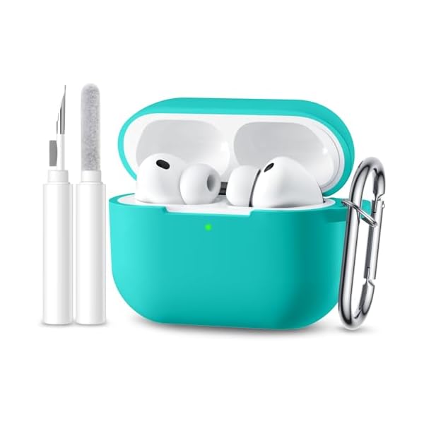 for AirPods Pro 3 Case Cover(2025),Soft Silicone Full Protective Case for AirPods Pro 3 Case with Keychain & Cleaner Kit,Compatible with Apple Airpods Pro 3rd for Women,Men，Front LED Visible