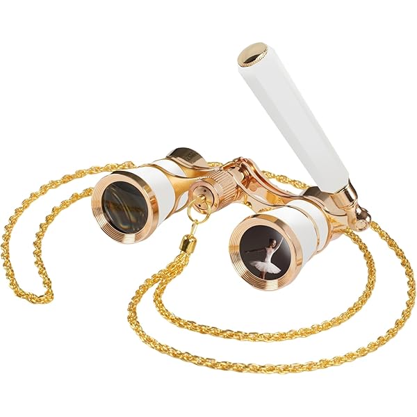 Opera Glasses for Women Compact & Lightweight - 3X25 High Definition Binoculars with Soft Touch Grip for Theater, Ballet, Concerts & Travel-White