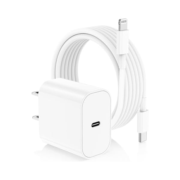iPhone Fast Charger,Type C Wall Charger Block Plug and 10ft USB C to Lightning Charging Cable Cord Long,Power Adapter Cube Brick Box for Apple iPhone 14 Pro Max/14 Plus/14/13/12 Mini/11/XS Max/XR/iPad