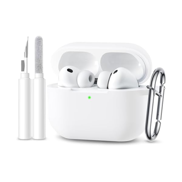 for AirPods Pro Case Cover(2025),Soft Silicone Full Protective Case for AirPods Pro 3 Case with Keychain & Cleaner Kit,Compatible with Apple Airpods Pro 3 for Women,Men，Front LED Visible