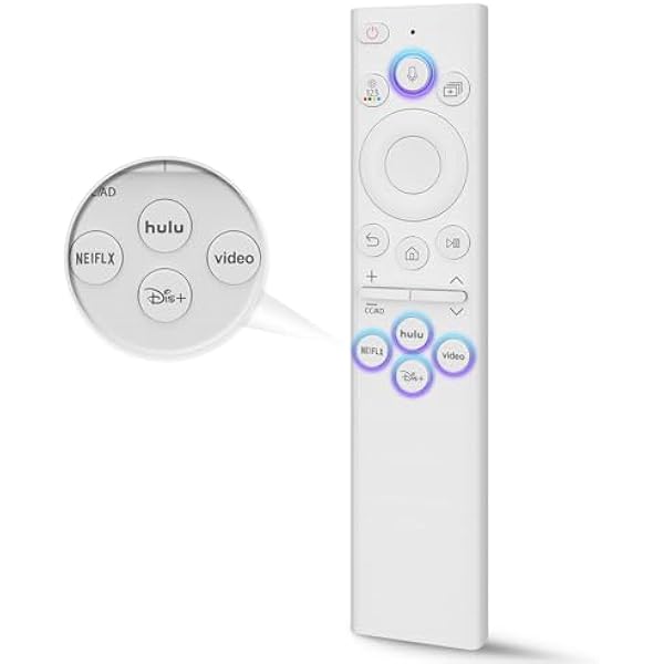 Replacement for Samsung TV Remote, for All 2018-2024 Samsung Remote Control for Smart TV with Voice Control. No Solarcell. 2-Year Warranty.