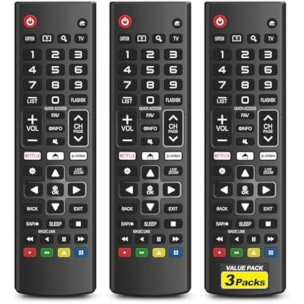 Universal for LG-TV-Remote-Control-Replacement,Compatible with All LG Smart TV Models (Pack of 3)