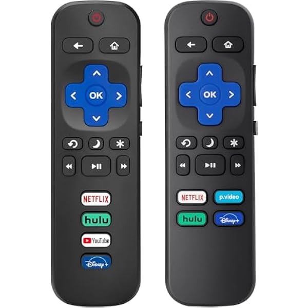 Replacement for Roku-TV-Remote-Control,Compatible for TCL Roku/Hisense Roku/Onn Roku Series Smart TVs(NOT for Roku Stick and Box)【Pack of 2】