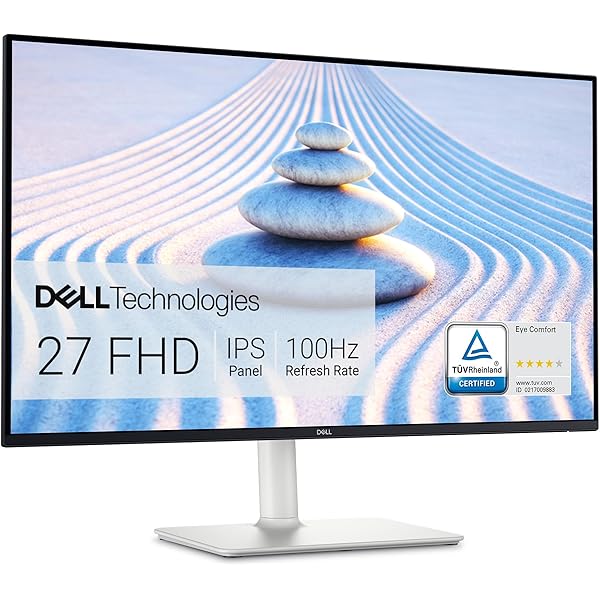 Dell S2725HS 27 Inch Monitor, FHD (1920x1080) Display, 100Hz Refresh Rate, 1500:1 Contrast Ratio, TÜV Rheinland Eye Comfort 4 Star, Integrated 2x5W Speaker, Height/Tilt/Swivel/Pivot- Ash White Color