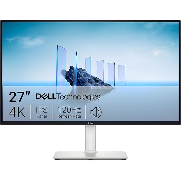 Dell 27 Plus 4K Monitor - S2725QS - 27-inch 4K (3840 x 2160) 120Hz 16:9 Display, IPS Panel, AMD FreeSync Premium, sRGB 99%, Integrated Speakers, 1500:1 Contrast Ratio, Comfortview Plus - Ash White