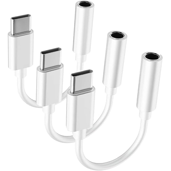 USB C to 3.5mm Headphone Jack Adapter for iPhone17/ iPhone 16/16 Pro/15/15 Pro/Pro Max/Plus, Type C Aux Audio Dongle Cable Cord Compatible with iPad, Samsung Galaxy S23/S23/S22/S21, MacBook（3 Pack）