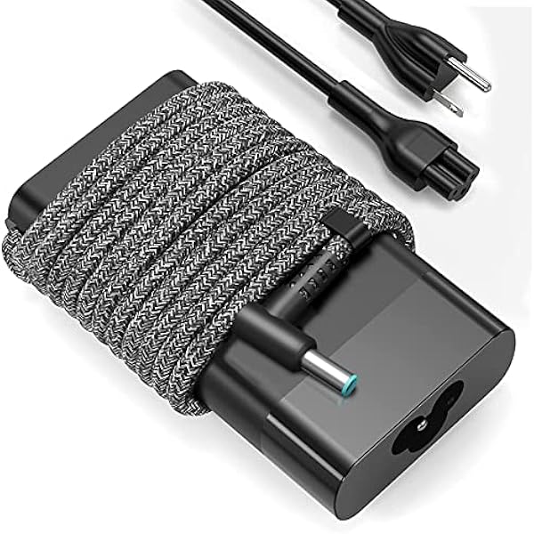 New Slim 65W Laptop Charger Compatible with HP Probook 450 650 640 G5 G4 G6 G7, EliteBook 840 850 G3 G4 G5 G8 G9, Pavilion Envy Spectre x360, Notebook 15 Blue Tip Power Cord AC Adapter