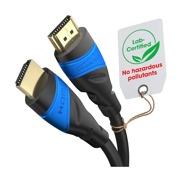 KabelDirekt – 8K / 4K HDMI Cable – 0.5ft & More HDMI Cables (0.5ft–75ft) – German-Engineered HDMI Cord – Supports 10K/8K@60Hz/4K@120Hz – HDMI Cable for HDTV, PC, PS5, Xbox, Switch