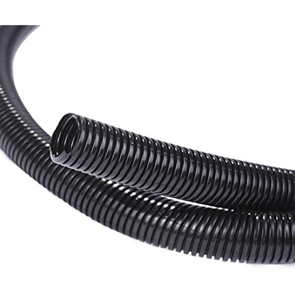Alex Tech 50ft - 1/2 inch Split Wire Loom Tubing - Black