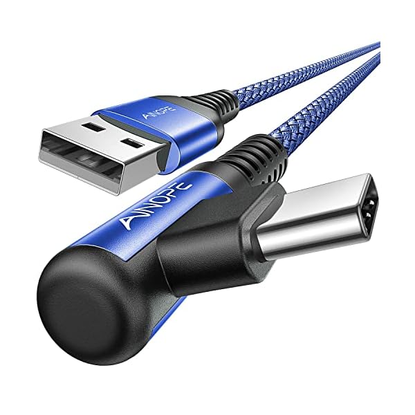 AINOPE [2 Pack 10FT] USB C Cable 3.1A C Charger Cable Fast Charging Right Angle Nylon Braided USB to USB C Compatible with Galaxy S22 S21 S10, Note 10 9 A51 LG G8 G7 Charging Cord