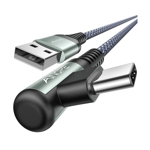 AINOPE 10 ft USB C Cable 2-Pack, 3.1A C Chargers Fast Charging 10 Foot, Resistant Nylon Braided Type C Charger Fast Charging 10ft Right Angle Charger Cord Fit for Galaxy S20 Ultra S10 S10E S9 S8 Plus