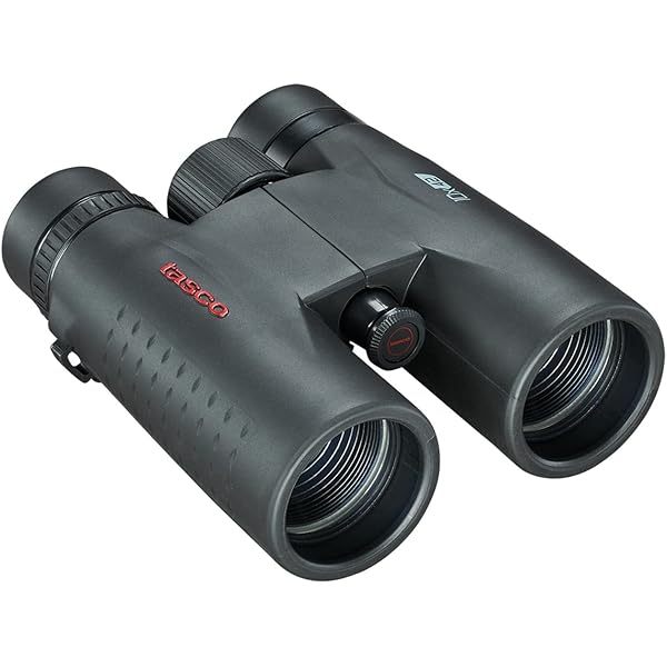 Tasco ES10X42 Essentials Binoculars, 10x42mm, Roof Prism Mc, Black