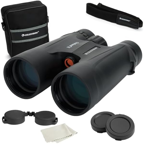Celestron – Outland X 10x50 Binoculars – Waterproof & Fogproof – Binoculars for Adults – Multi-Coated Optics and BaK-4 Prisms – Protective Rubber Armoring, Black