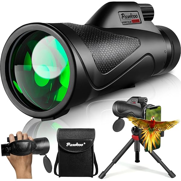 12x60 Monocular Telescope High Powered with Smartphone Adapter Tripod and Portable Bag, Larger Vision Monoculars for Adults with BAK4 Prism & FMC Lens, Suitable for Bird Watching Hiking Travel