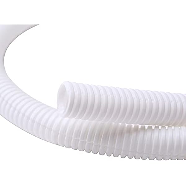 Alex Tech 50ft - 1/4 inch Split Wire Loom Tubing - White