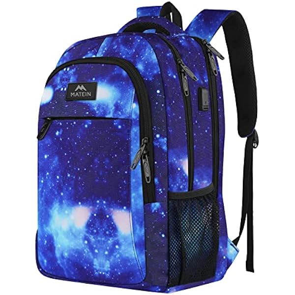MATEIN School Backpack for Boys Girls, Anti Theft College School Laptop Bookbag for Students with USB Charging Port, Water Resistant Slim Travel Laptop Backpack Fits 15.6 In Computer Gifts for Men