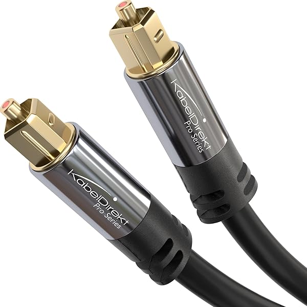 KabelDirekt TOSLINK – Optical Audio Cable – 1.5ft – Fiber Optic Cord, S/PDIF Digital Audio Optical Cable for Soundbar, Stereo Systems, Home Cinema, Xbox One/PS4 – Designed in Germany