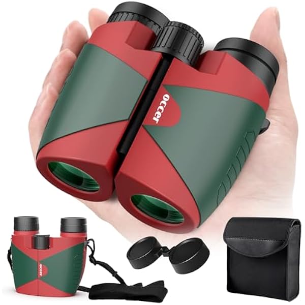 15x30 Compact Binoculars for Adults Kids - Occer Large View High Powered Binoculars for Bird Watching - Lightweight Small Binocs with Low Light Vision - Christmas Birthday Gifts for Men Women Children